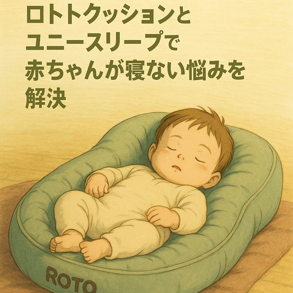 【赤ちゃんの寝かしつけ対策】「ロトトクッション」と「ユニースリープ」で夜泣きや吐き戻しを解決！