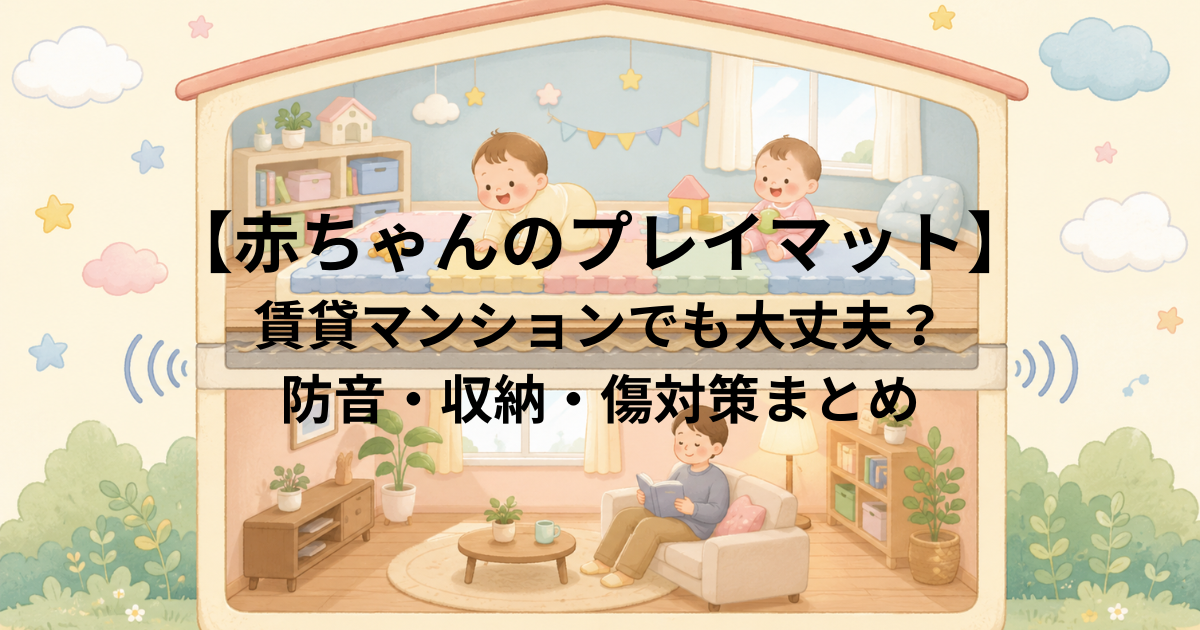 【赤ちゃんのプレイマット】賃貸マンションでも大丈夫？防音・収納・傷対策まとめ